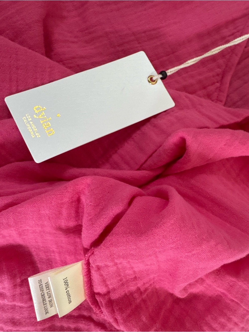 Dylan Gauze Ruffle V-Neck Short Sleeve Top in Raspberry - Picture 5 of 6